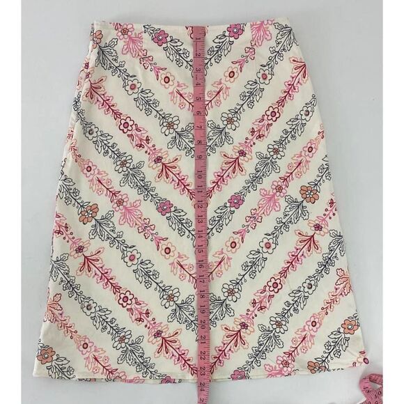 Floral Skirt Spring Summer Skirt by Harold's Flowers Daisies Cotton - Size 4 - Picture 4 of 6